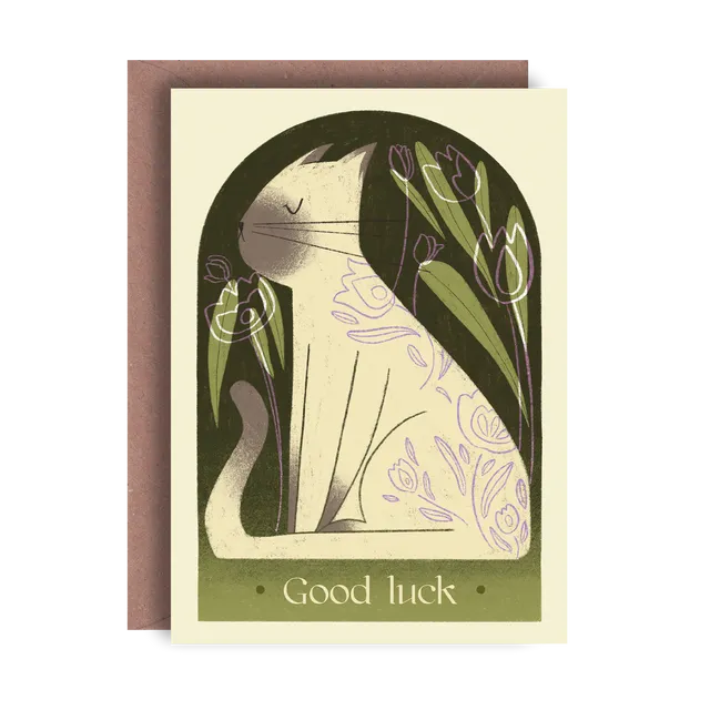 Good Luck - Cat Greeting Card