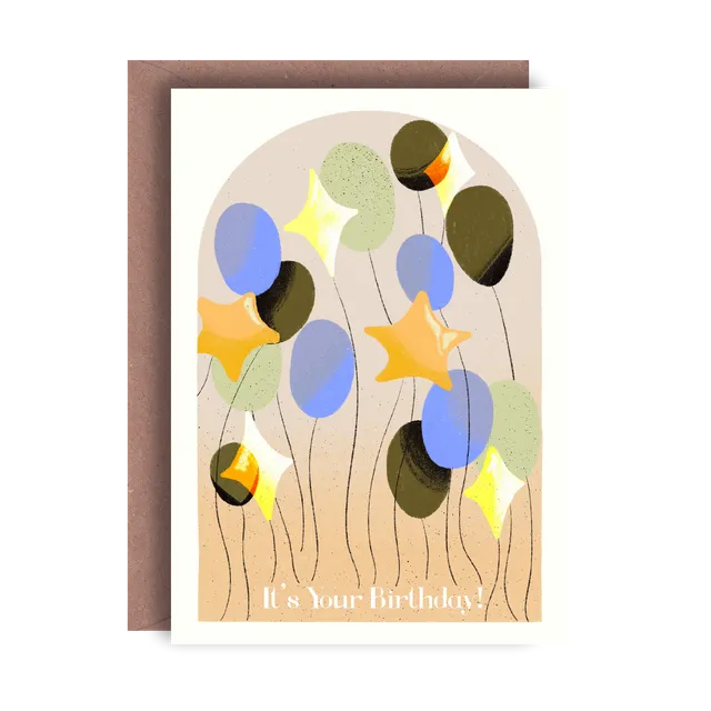 Birthday Balloons Greeting Card