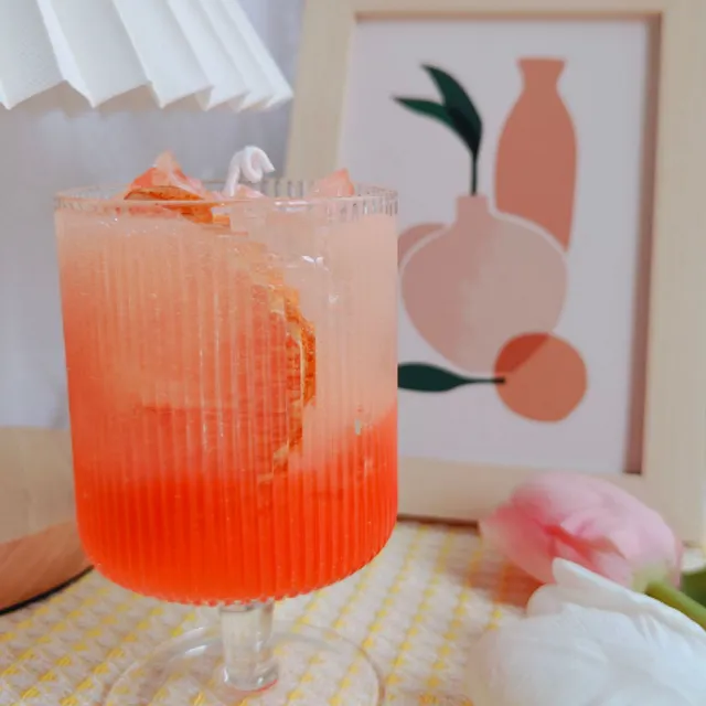 Handmade Grapefruit Tea Glass Candle