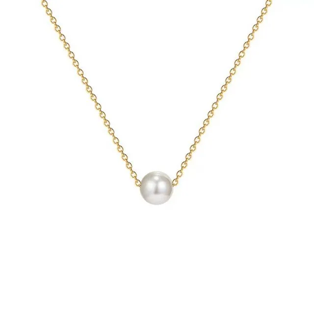 [3pcs]Vintage and Elegant Pearl Chain Necklace-70441