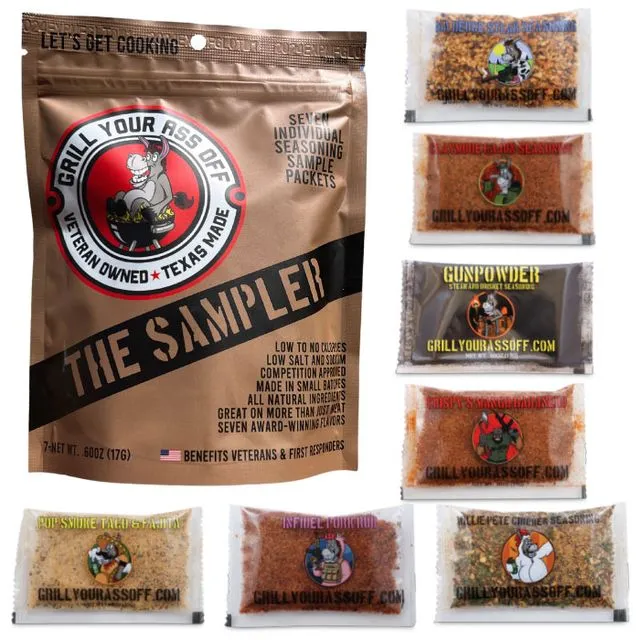 The Sampler - 7 Pack of Seasonings & Spices