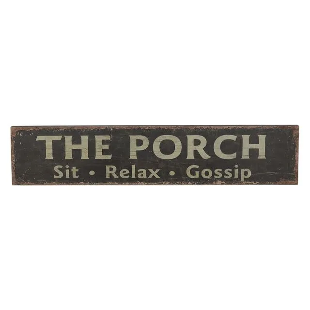 Large Rustic The Porch Wood Wall Sign
