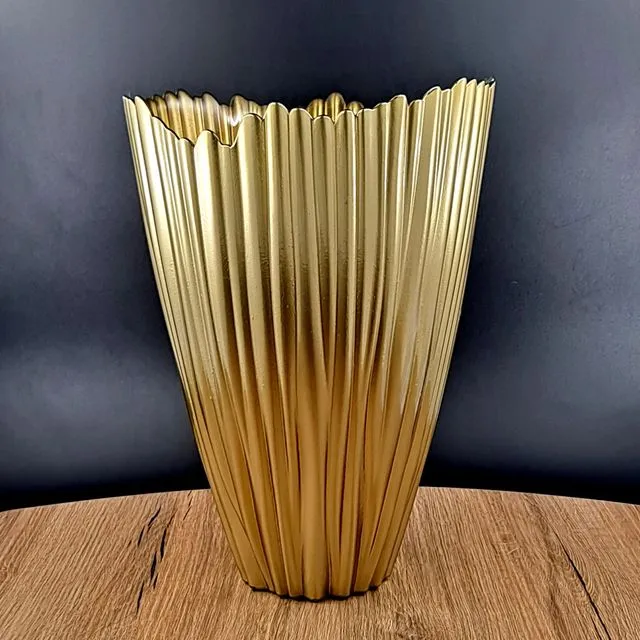 CORAL 12" Glass Vase Gold/Silver