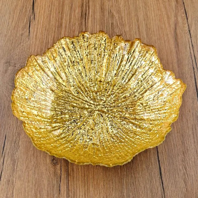 CORAL 8.5" Soup Plate Gold/Silver