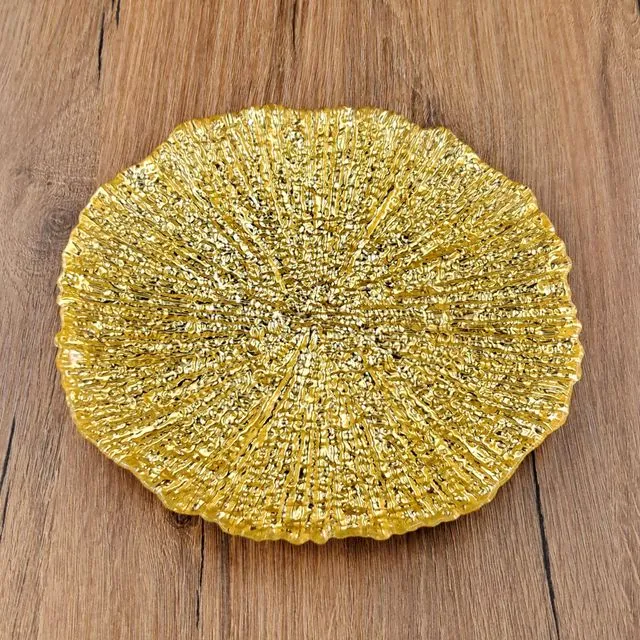 CORAL 8" Salad Plate Gold/Silver