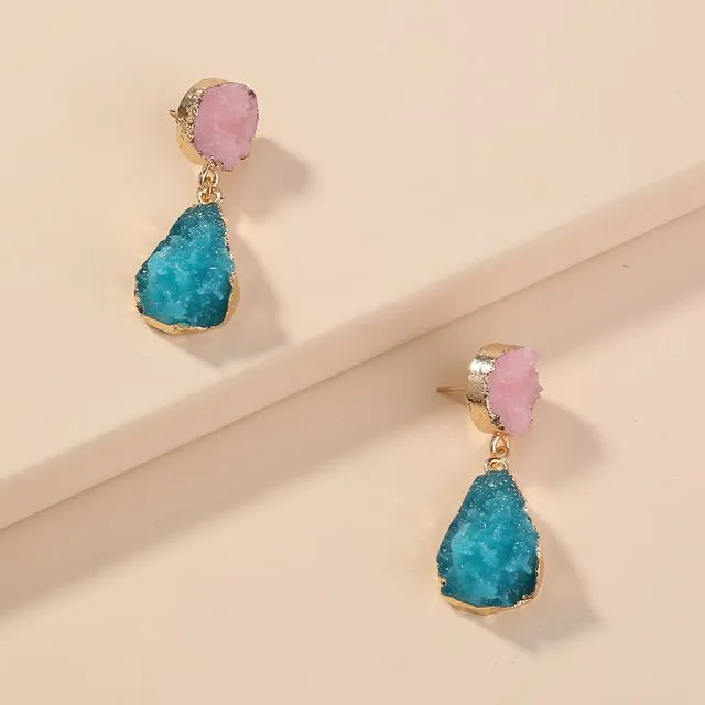 Colorful Crystal Drop Drop Earrings