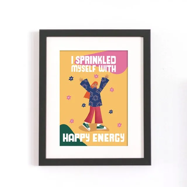 Happy Energy Art Print A4 Pack of 6