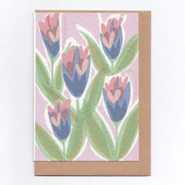 Art Nouveau Tulip Card