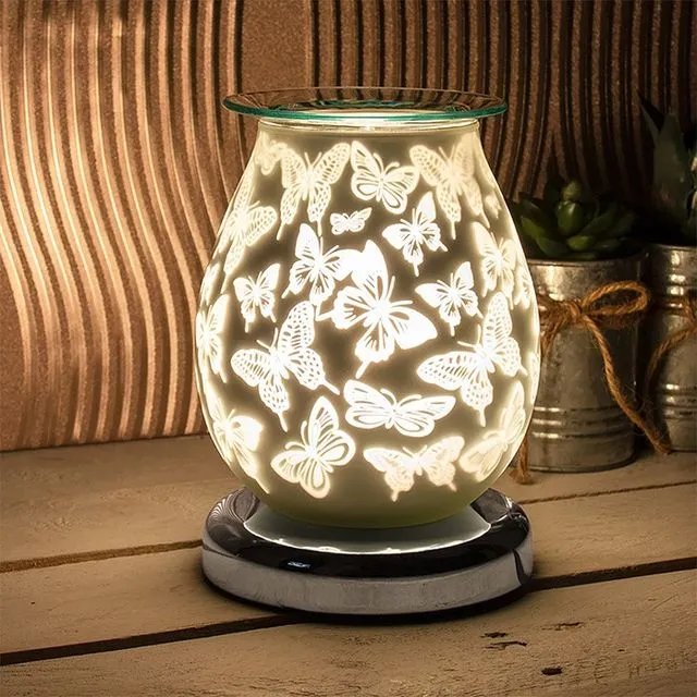 Satin White Lamp Butterfly