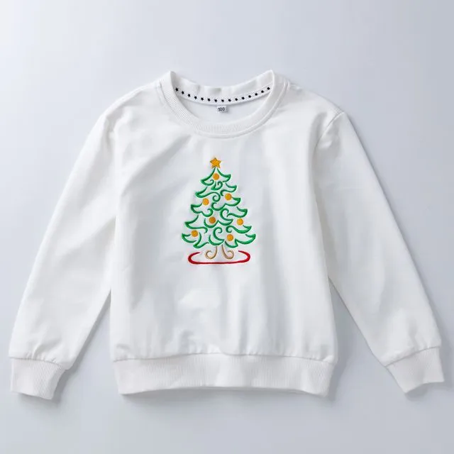 Christmas Cotton Long Sleeve Top/ Christmas Tree