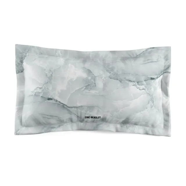 White Marble Microfiber Pillow Sham