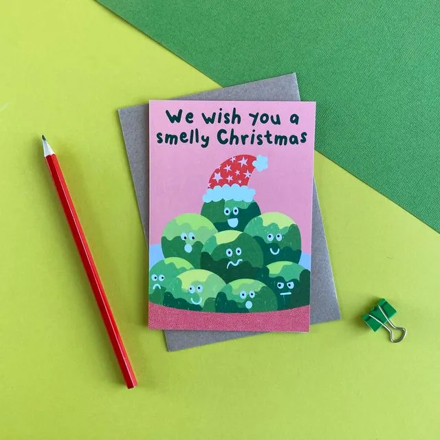 We Wish You A Smelly Christmas, A6 Eco-friendly, blank inside