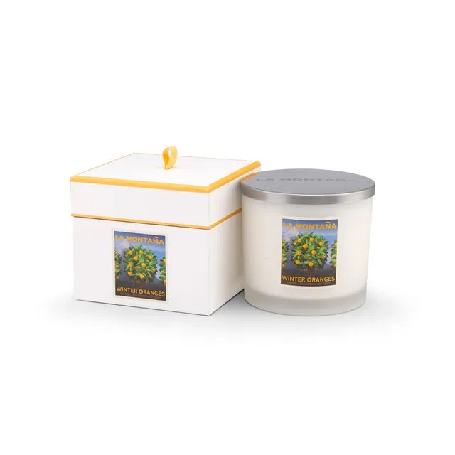 Winter Oranges Three-Wick Scented Candle - 650gms