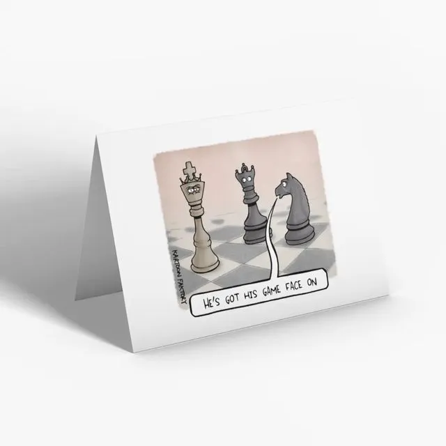 Chessmen Game Face 5x7" Greeting Card
