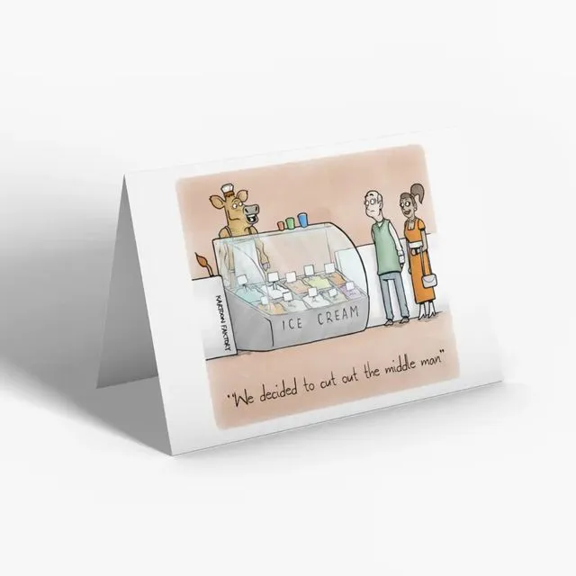 Dairy Middle Man 5x7" Greeting Card