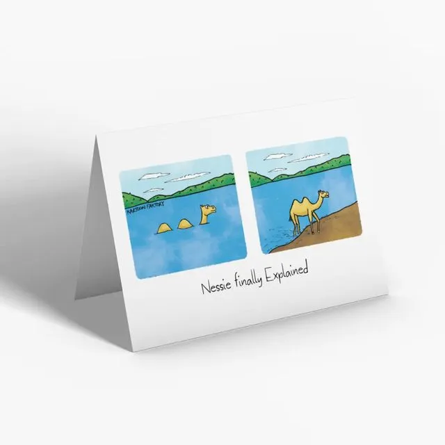 Nessie Finally Explained 5x7" Greeting Card