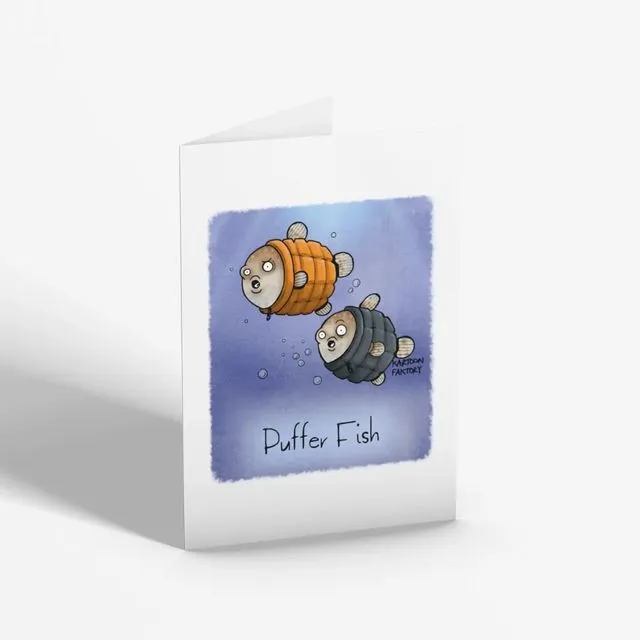 Puffer Fish 5x7" Greeting Card