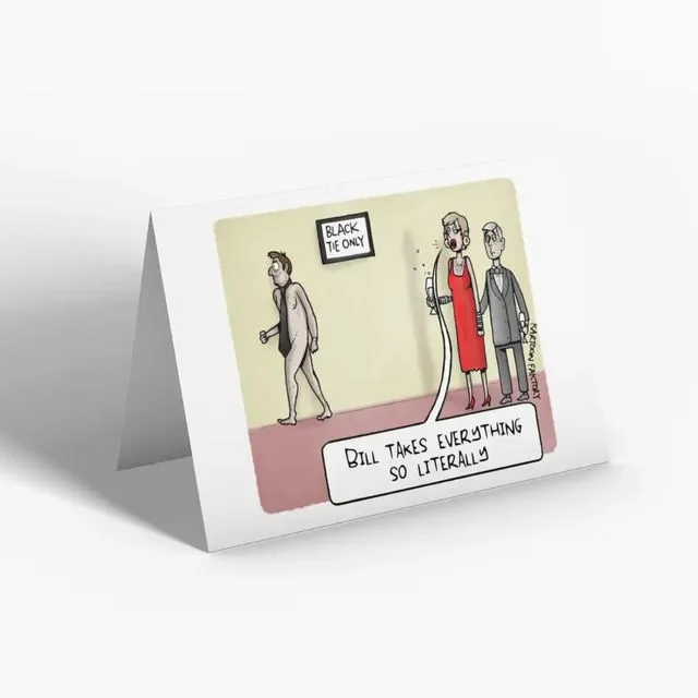 Black Tie Only 5x7" Greeting Card