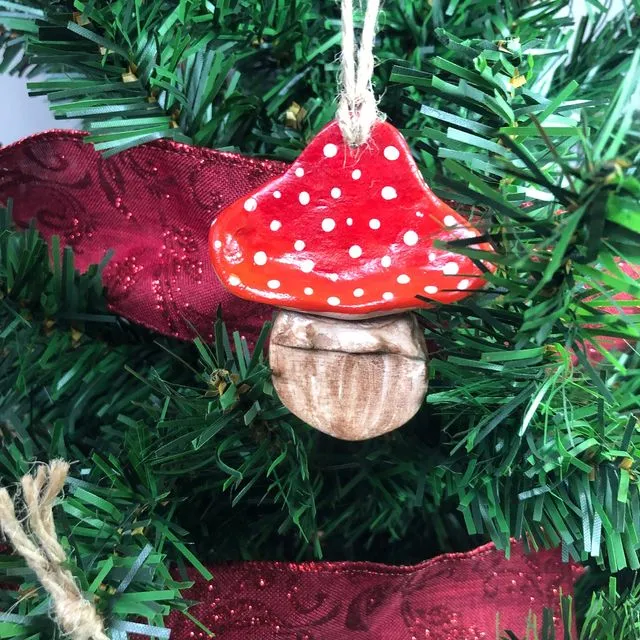 Mushroom christmas decoration