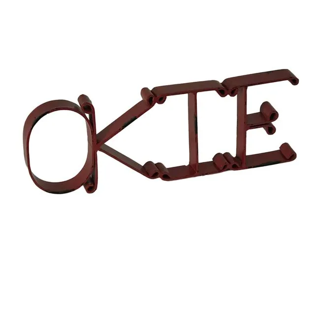 Hand-Made Metal "OKIE" Sculpture