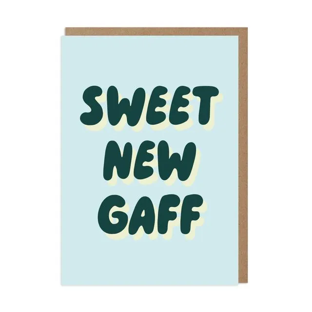 Sweet New Gaff New Home Greeting Card Pack of 6