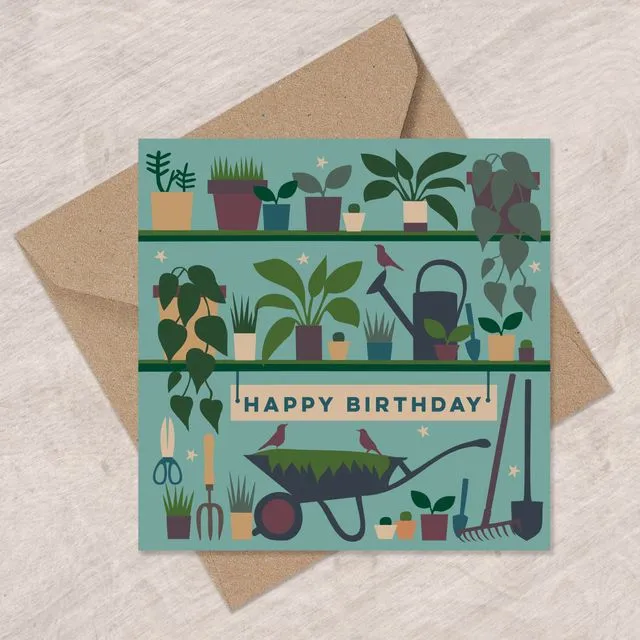 Birthday Garden Shed cards x6, Eli the Goat