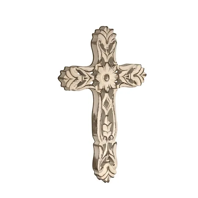 Friendship Carved Wood Wall Cross