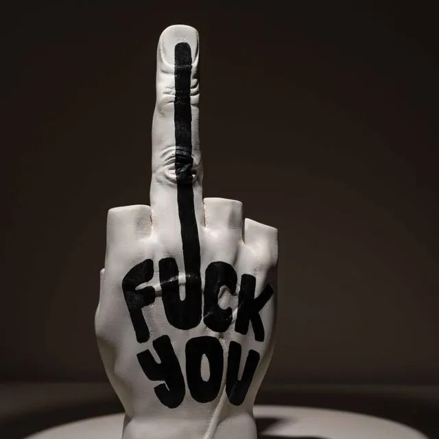 Fvck You Modern Sculpture for Home Decor