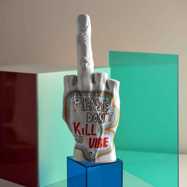 Please Don't Kill My Vibe Modern Sculpture for Home Decor