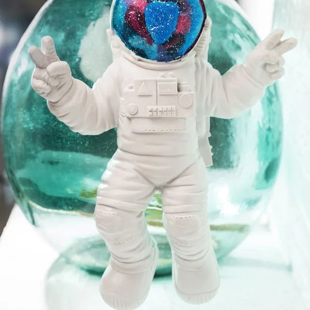 Peace Out Astronaut Modern Sculpture for Home Decor