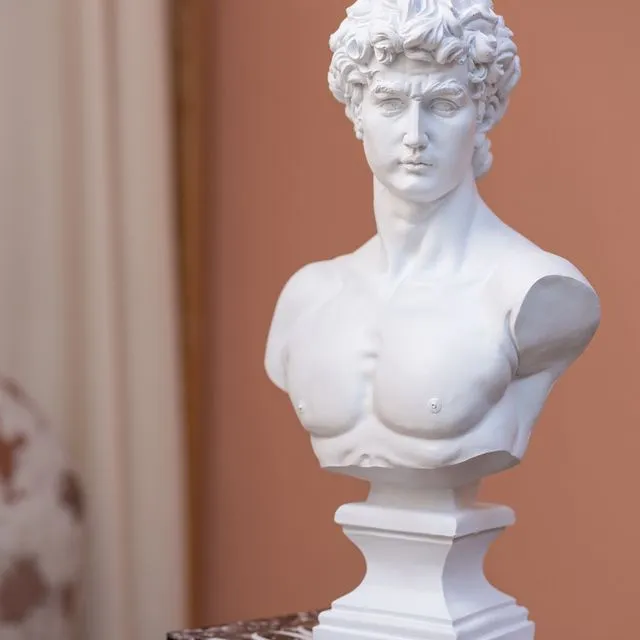 Michelangelo’s David Bust Modern Sculpture for Home Decor