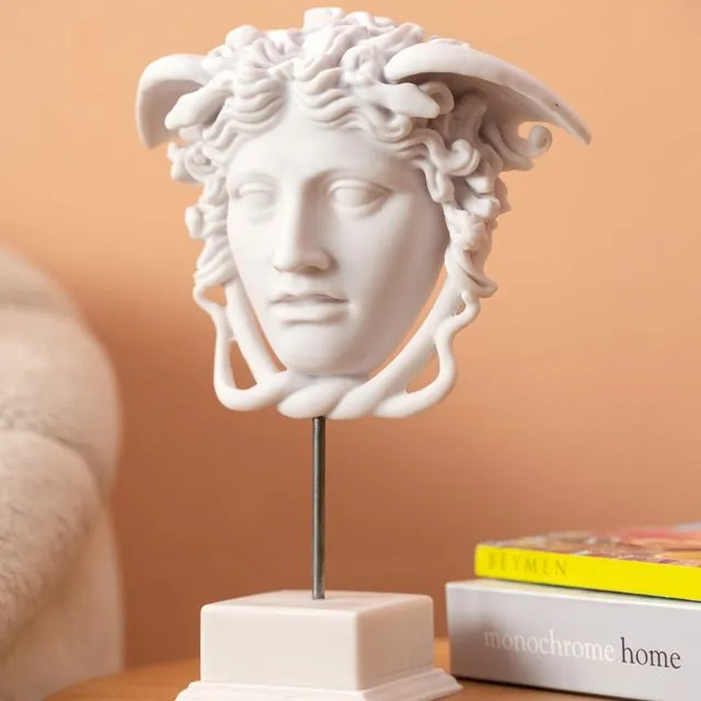 Medusas’ Protective Gaze Modern Sculpture for Home Decor