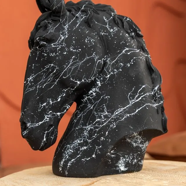 Marbled Majestic Horse Modern Sculpture for Home Decor