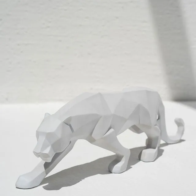 White Tiger Modern Sculpture for Home Decor