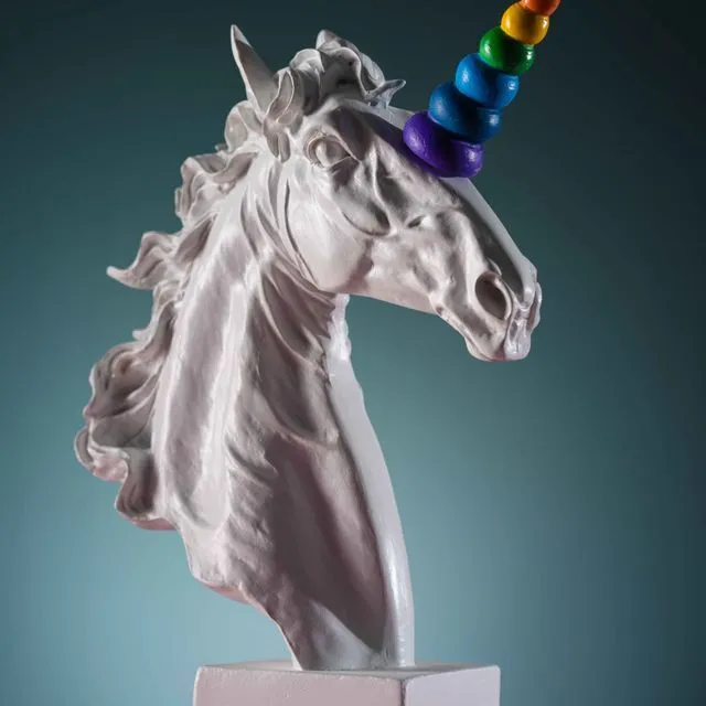 Rainbow Unicorn Modern Sculpture for Home Decor