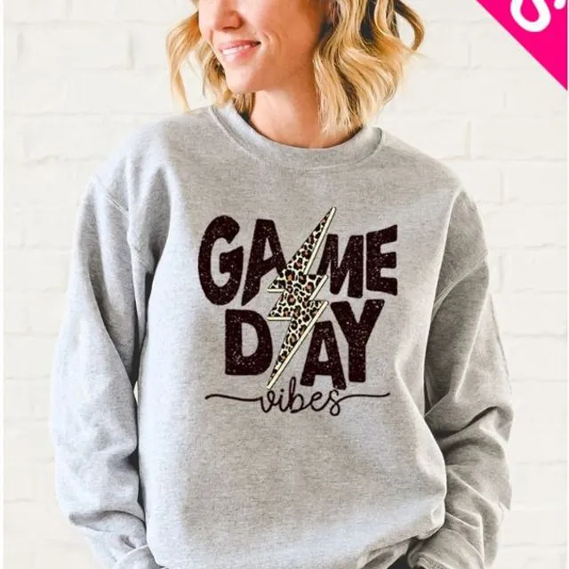 SS3100K-plus-GAME DAY Graphic Print Women Long Sleeve Top