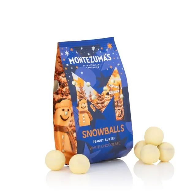Peanut Butter White Chocolate Christmas Snowballs 150g Bags -case of 7