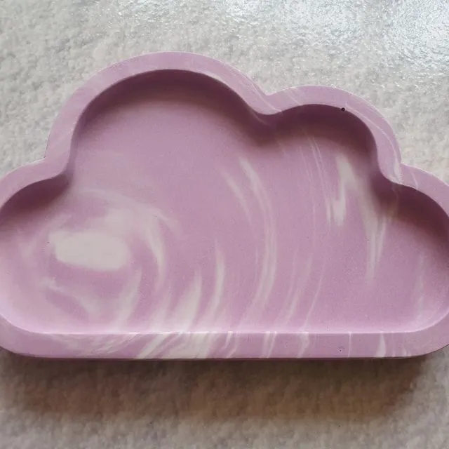 Celestia Jesmonite Cloud Trinket Tray in lilac