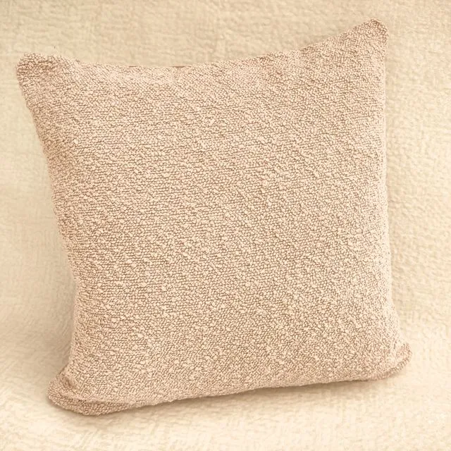 Recycled Pink Boucle Decorative Cushion