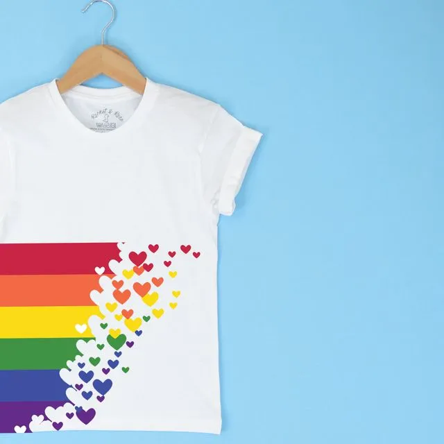 Rainbow Heart of Hearts ORGANIC ADULT T-Shirt