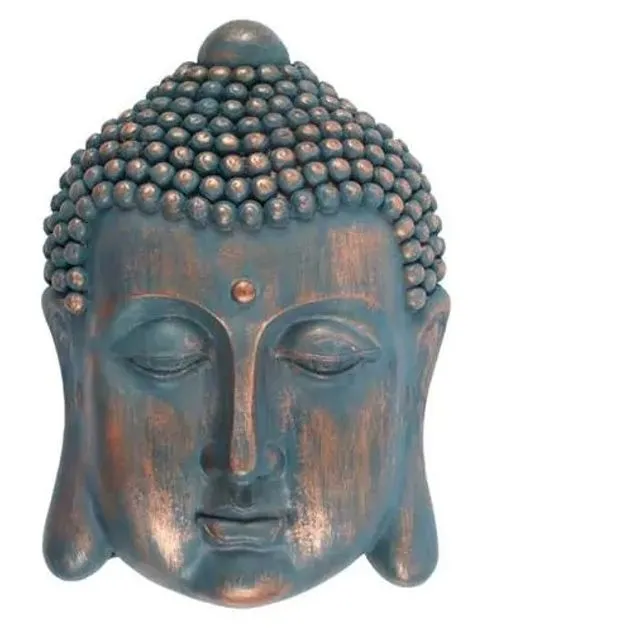 Blue Plaque Buddha Head