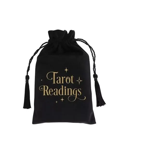Black Tarot Readings Drawstring Pouch