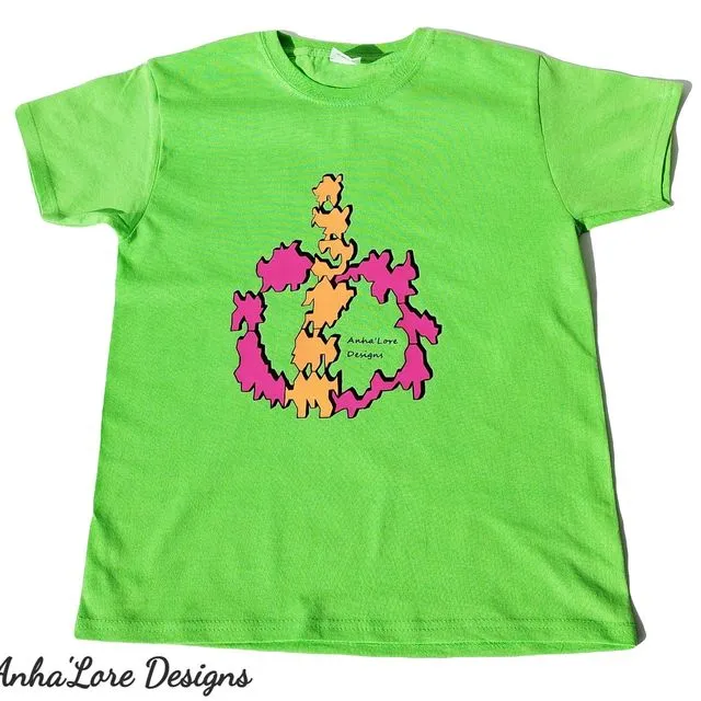 Kids T-shirt Tribal (Lime)