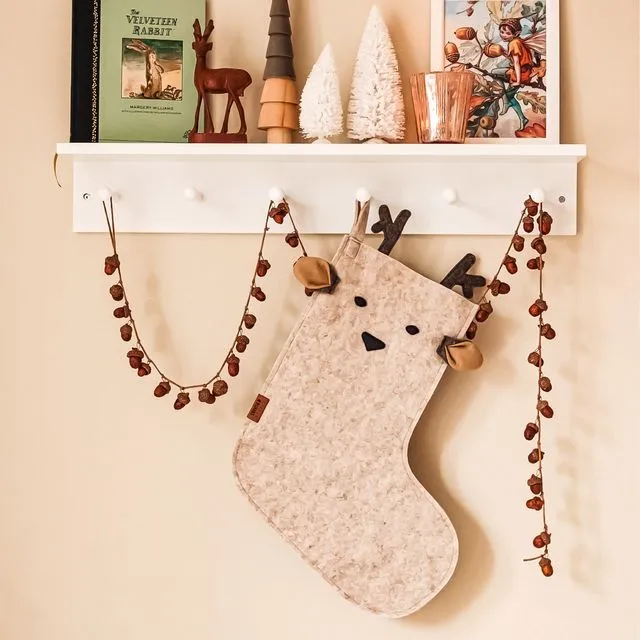 Elka the Reindeer, Handmade felt stocking