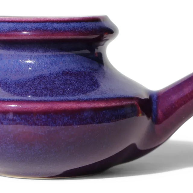 Handmade Ceramic Netipot for Sinus rinse and nasal cleansing