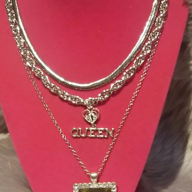Upcycled queen necklace
