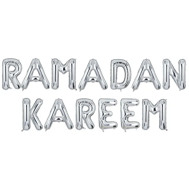 Ramadan Kareem Foil Balloons - Silver