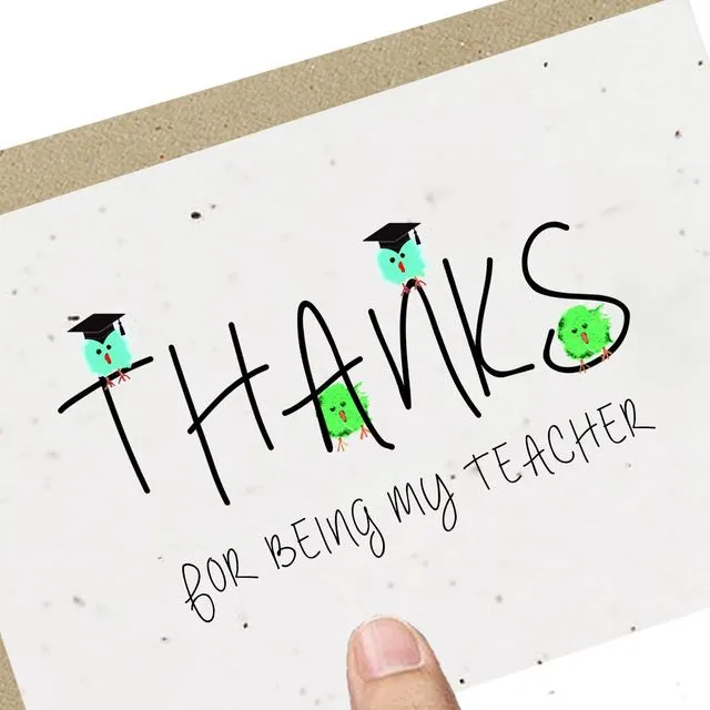 Thank You Teacher Greeting Card Eco-Friendly