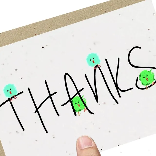 Thank You THANKS Greeting Card Eco-Friendly