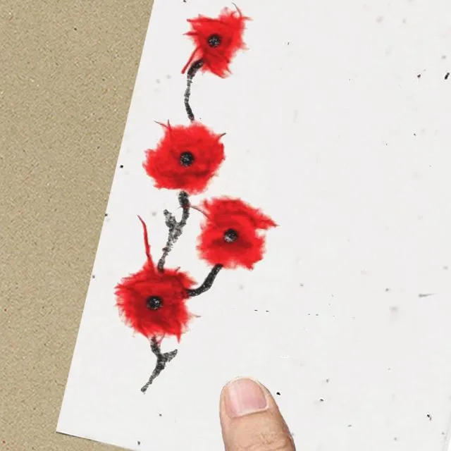 Poppies Eco-Friendly Seeded Card